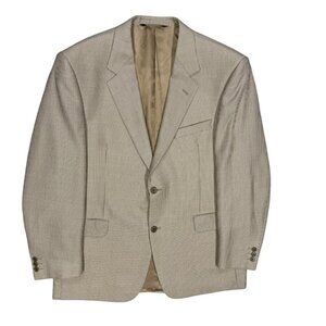 Coppley‎ Hopsack Blazer Wool Sport Coat "Cantoni" Beige 42R